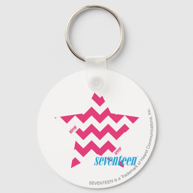 ZigZag Magenta 2 Keychain (Front)