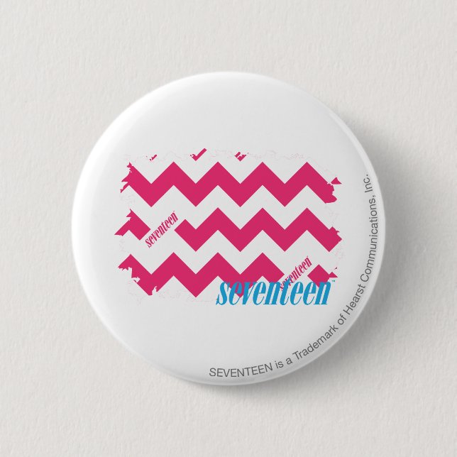 ZigZag Magenta 4 2 Inch Round Button (Front)