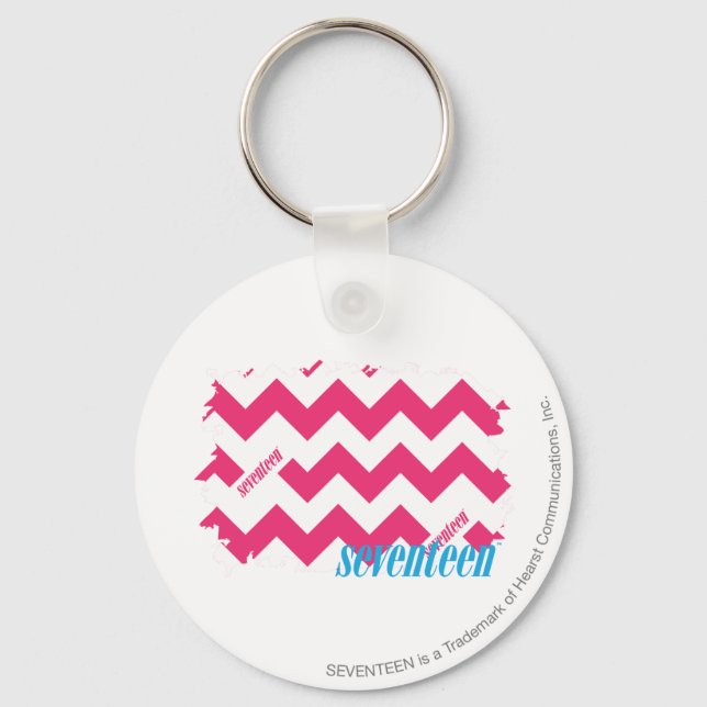ZigZag Magenta 4 Keychain (Front)
