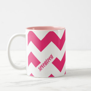 ZigZag Magenta Two-Tone Coffee Mug