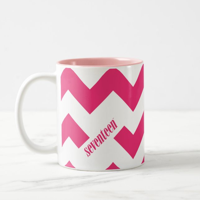 ZigZag Magenta Two-Tone Coffee Mug (Left)