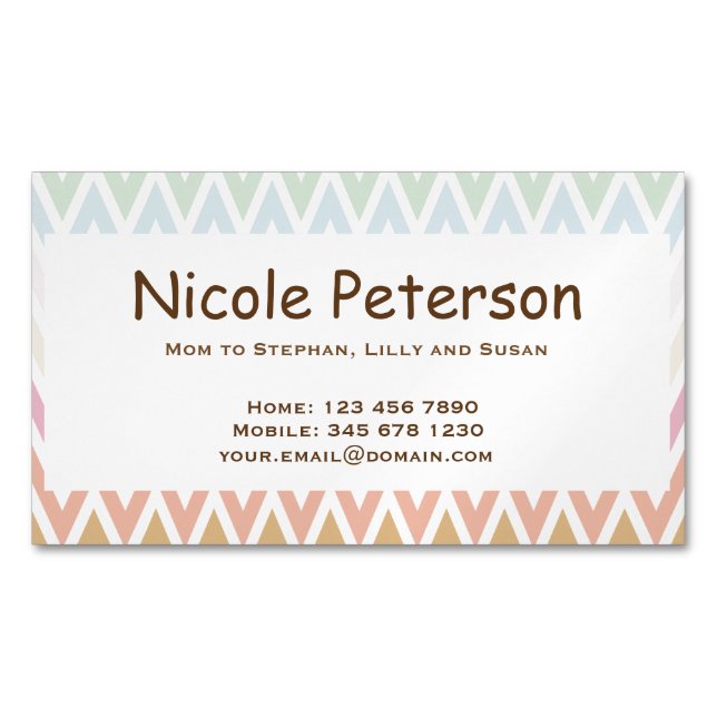 Zigzag Mommy Calling Card (Front)