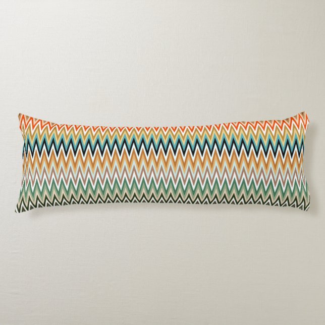 Zigzag Multicolor Pattern Body Pillow (Front)