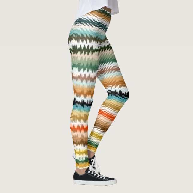 Zigzag Multicolor Pattern  Leggings (Right)