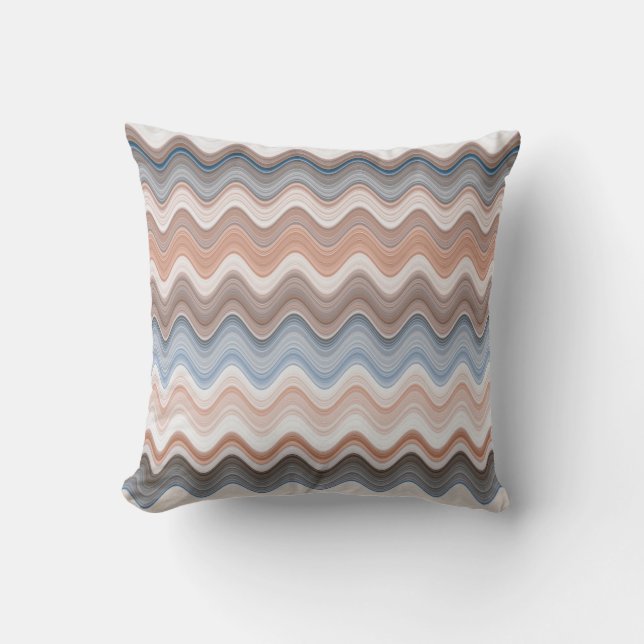 Zigzag Multicolor Pattern  Throw Pillow (Front)