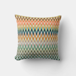 Zigzag Multicolor Pattern Throw Pillow