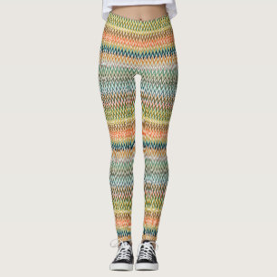 Zigzag Multicolored Pattern Leggings
