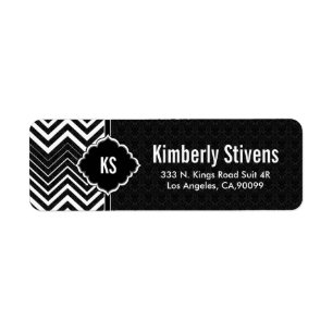 Zigzag noir et blanc Chevron