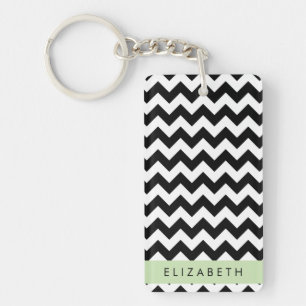 Zigzag noir et blanc, Motif Chevron, Votre nom