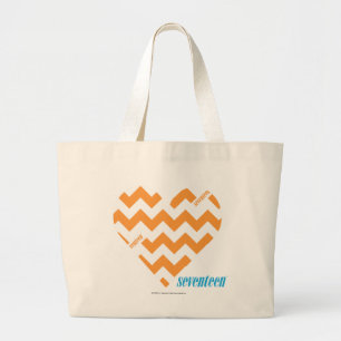 ZigZag Orange 2 Large Tote Bag