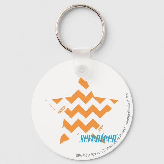 ZigZag Orange 3 Keychain (Front)