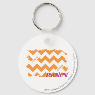 ZigZag Orange 4 Keychain