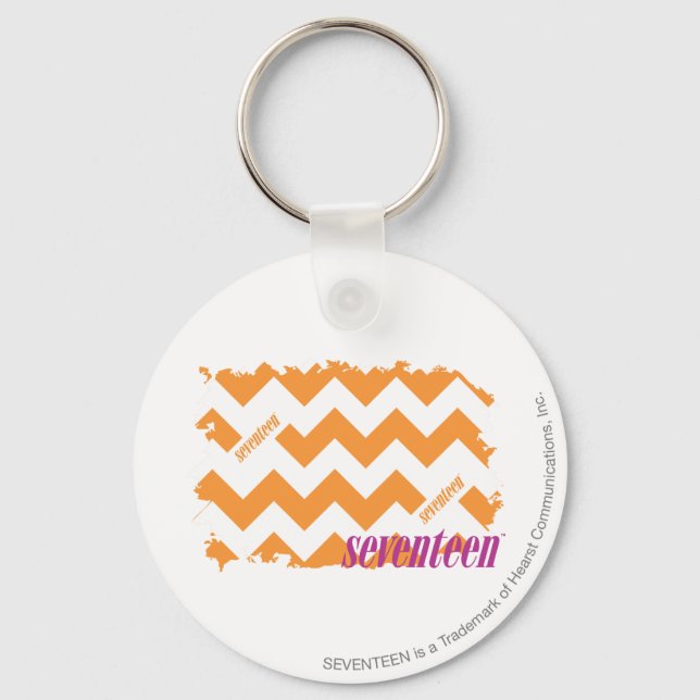 ZigZag Orange 4 Keychain (Front)