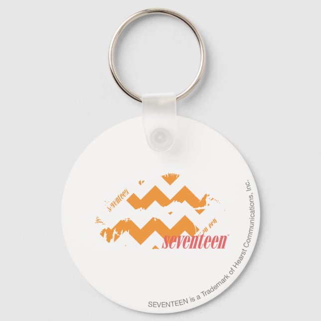 ZigZag Orange Keychain (Front)