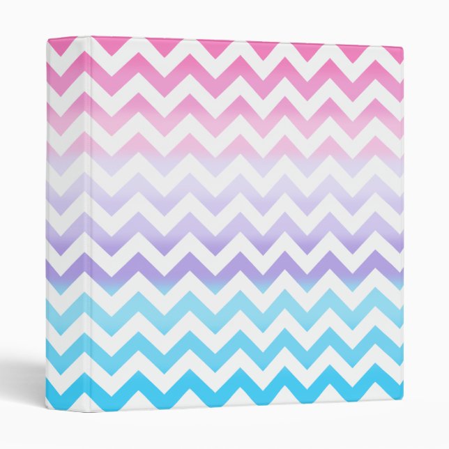 Zigzag Pastel Ombre Binder (Front/Spine)