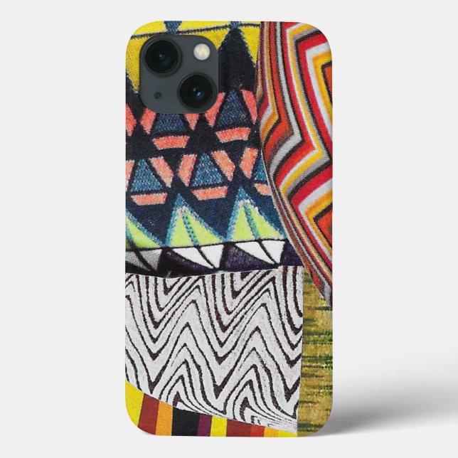 Zigzag Patchwork Collage Case-Mate iPhone Case (Back)