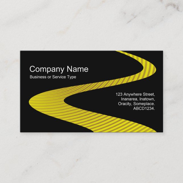ZigZag Path - Cymbal Path - on Black Business Card (Front)