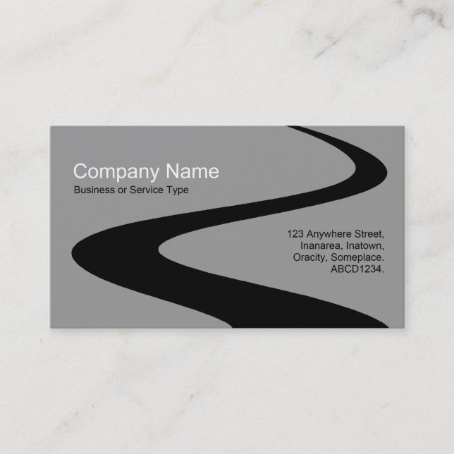 ZigZag Path - Grey Business Card (Front)