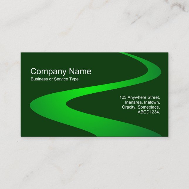 ZigZag Path - Shades of Green Business Card (Front)