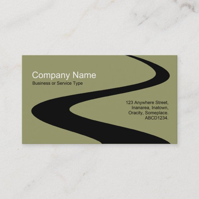 ZigZag Path - Warm Grey 999966 Business Card (Front)
