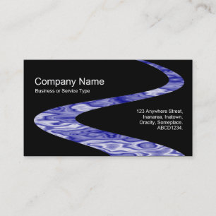 ZigZag Path - Water Path - on Black Business Card