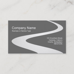 ZigZag Path - White (shaded) on Grey Business Card