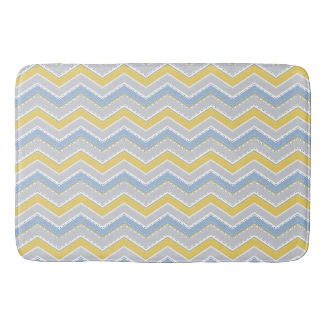 Zigzag pattern  bath mat (Front)