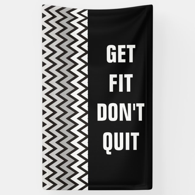 ZIGZAG pattern - black white grey + your idea Banner (Vertical)