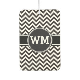 ZIGZAG pattern - black + your background & ideas Air Freshener