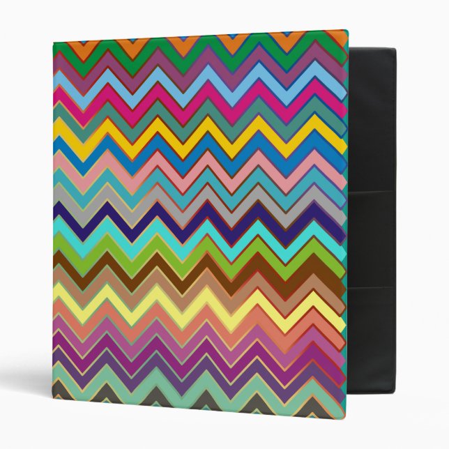 ZIGZAG pattern - coloured + your ideas Binder (Front/Inside)
