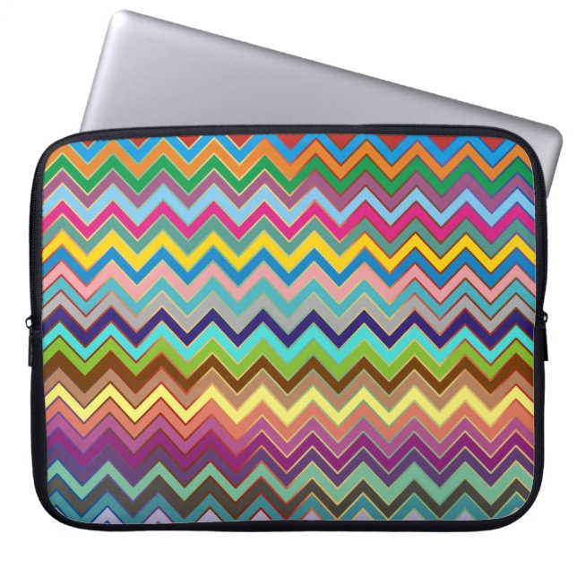 ZIGZAG pattern - coloured + your ideas Laptop Sleeve (Front)