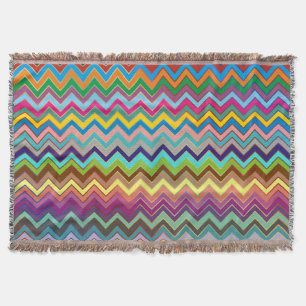ZIGZAG pattern - coloured + your ideas Throw Blanket