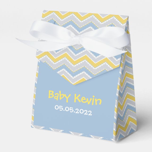 Zigzag pattern  favor box (Front Side)
