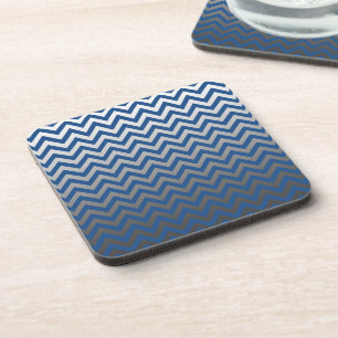 ZIGZAG pattern - grey gradients + your backgr. Coaster