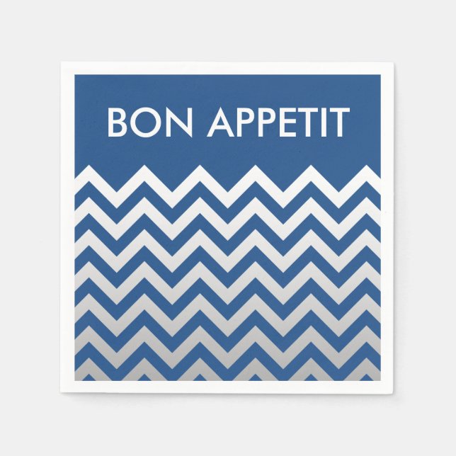 ZIGZAG pattern - grey gradients + your backgr. Napkin (Front)