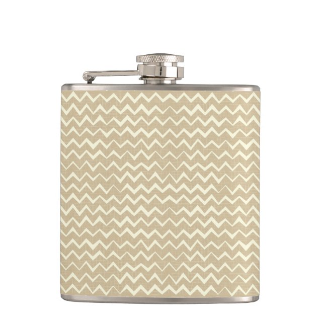 Zigzag pattern hip flask (Front)