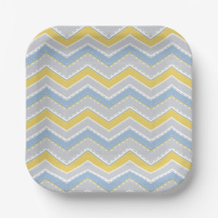 Zigzag pattern paper plate