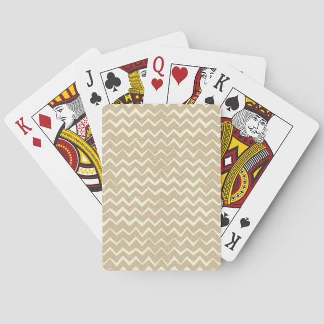 Zigzag pattern playing cards (Back)