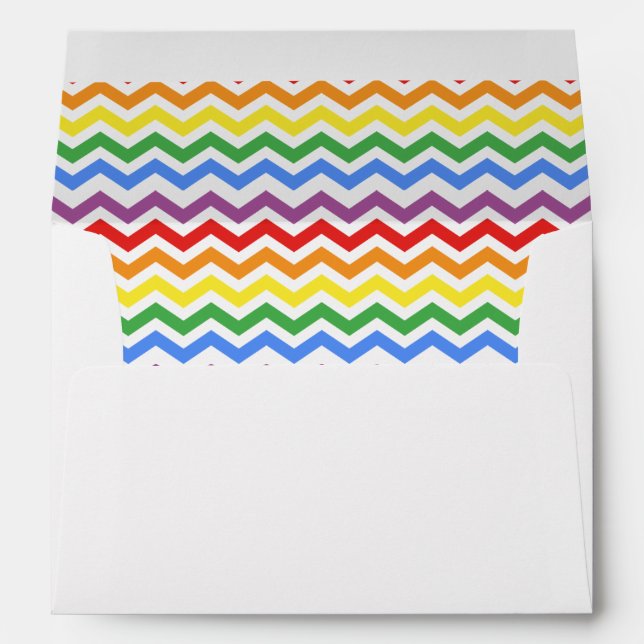 ZigZag Pattern Rainbow Envelope (Back (Bottom))