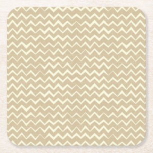 Zigzag pattern square paper coaster