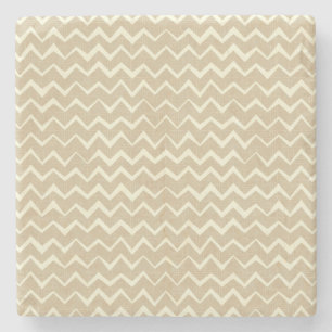 Zigzag pattern stone coaster