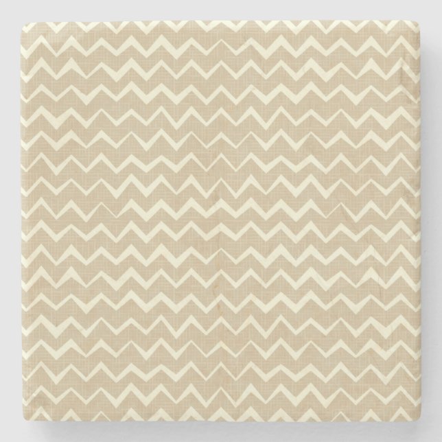 Zigzag pattern stone coaster (Front)