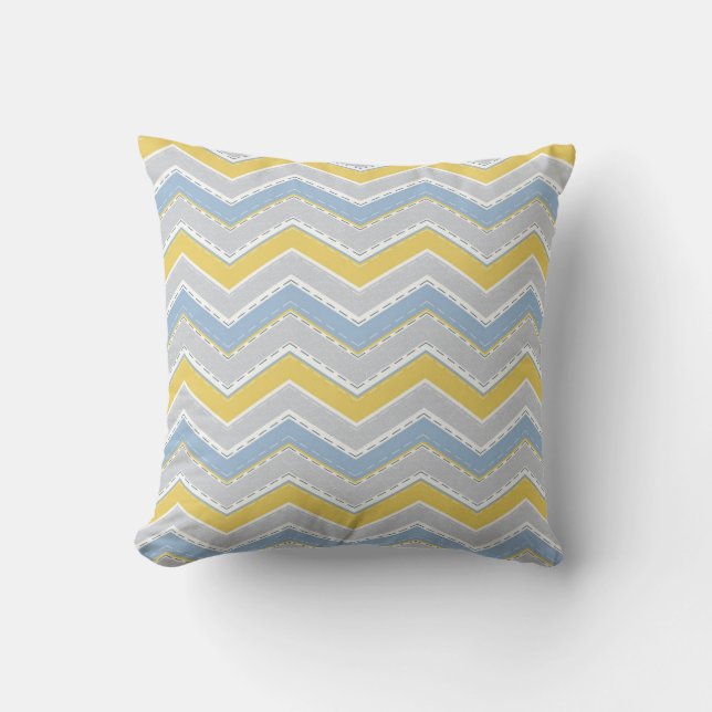 Zigzag pattern  throw pillow (Front)