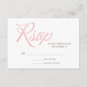 Zigzag Pattern Wedding Response Card