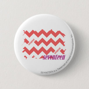 ZigZag Pink 2 Inch Round Button