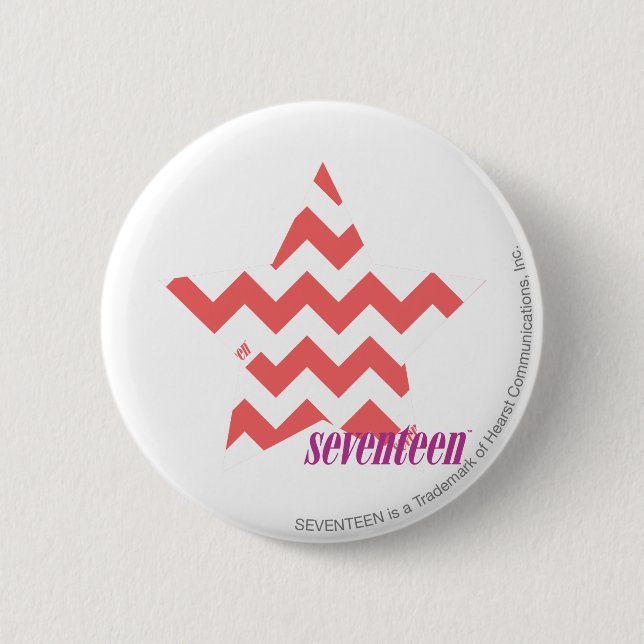 ZigZag Pink 4 2 Inch Round Button (Front)