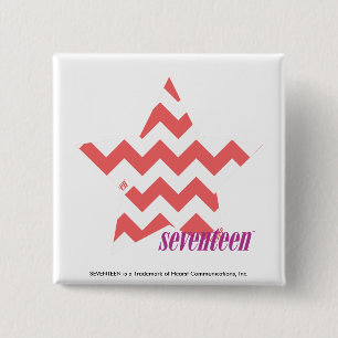 ZigZag Pink 4 2 Inch Square Button