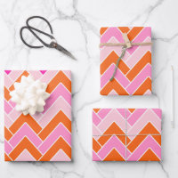 Zigzag Pink And Orange Chevron