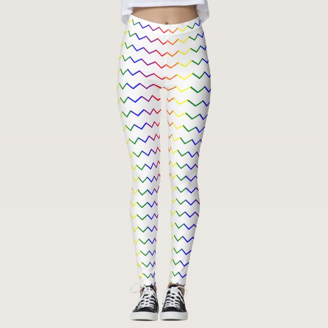 Zigzag Pride Colours Leggings (Front)