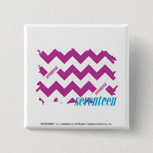 ZigZag Purple 3 2 Inch Square Button